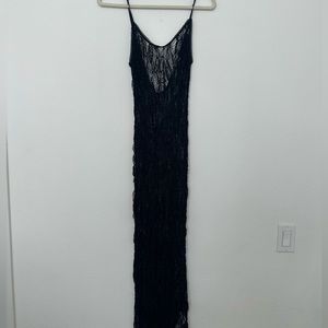 Zara Black Sheer Laxe Maxi Dress